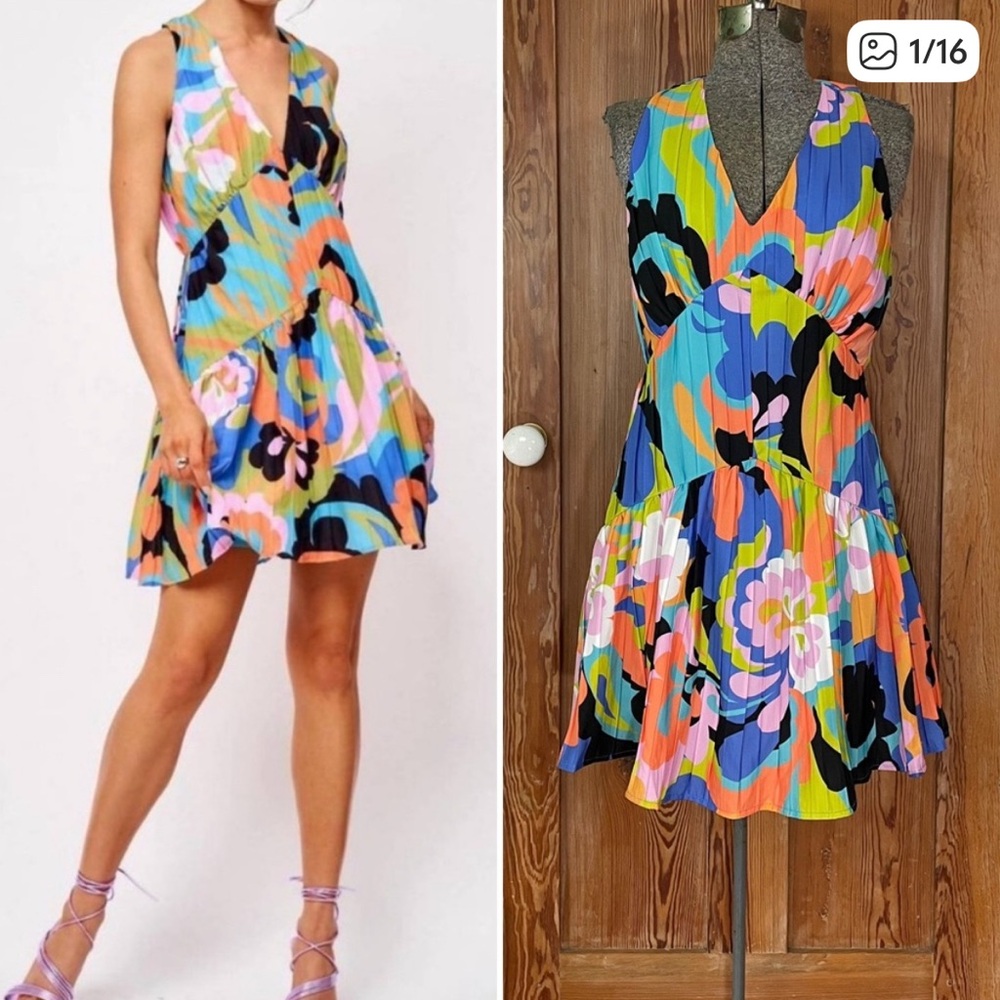 NWT Ciebon Maja Mini Dress in Multi